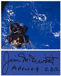 James McDivitt Signed 20 x 16 Photo of the Apollo 9 Lunar Module in Low Earth Orbit